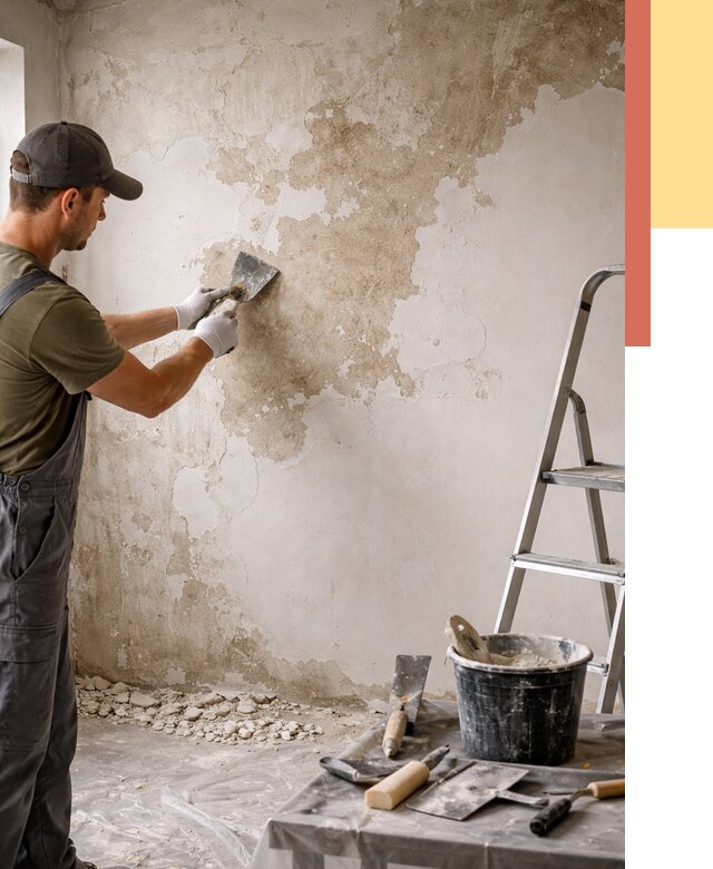 Снятие старой шпаклевки в Новоуральске от 1888 руб. — быстро и недорого | ОТДЕЛОЧНИК-Нву