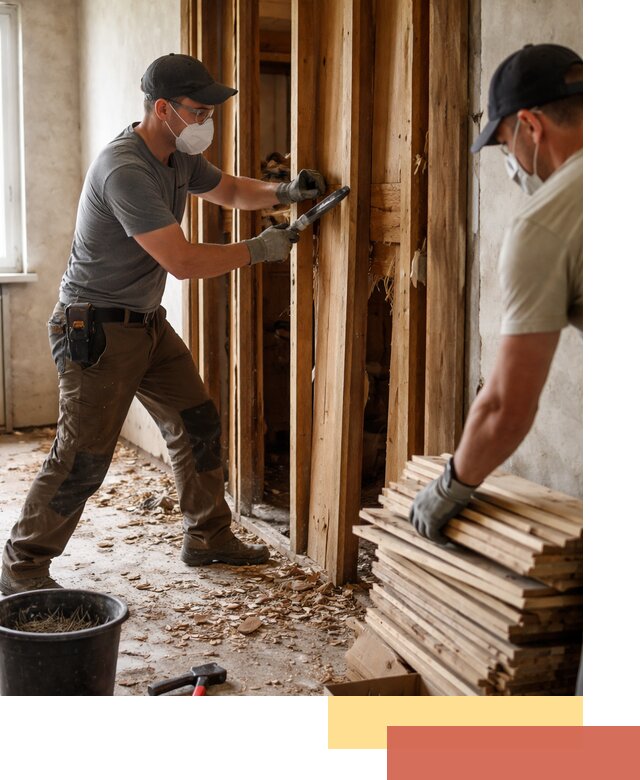 Демонтаж деревянных перегородок в Новоуральске быстро и аккуратно