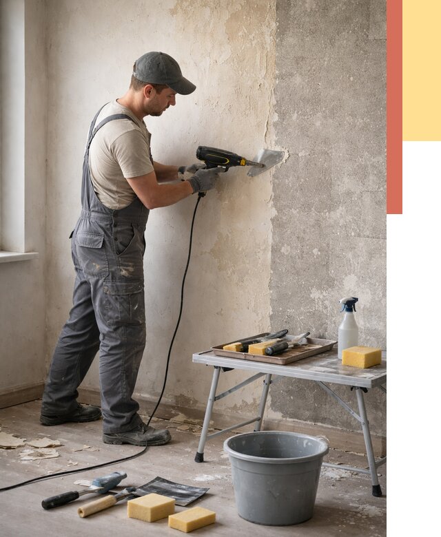 Очистка стен от клея в Новоуральске от 1888 руб. — снятие и удаление клея со стен | ОТДЕЛОЧНИК-Нву