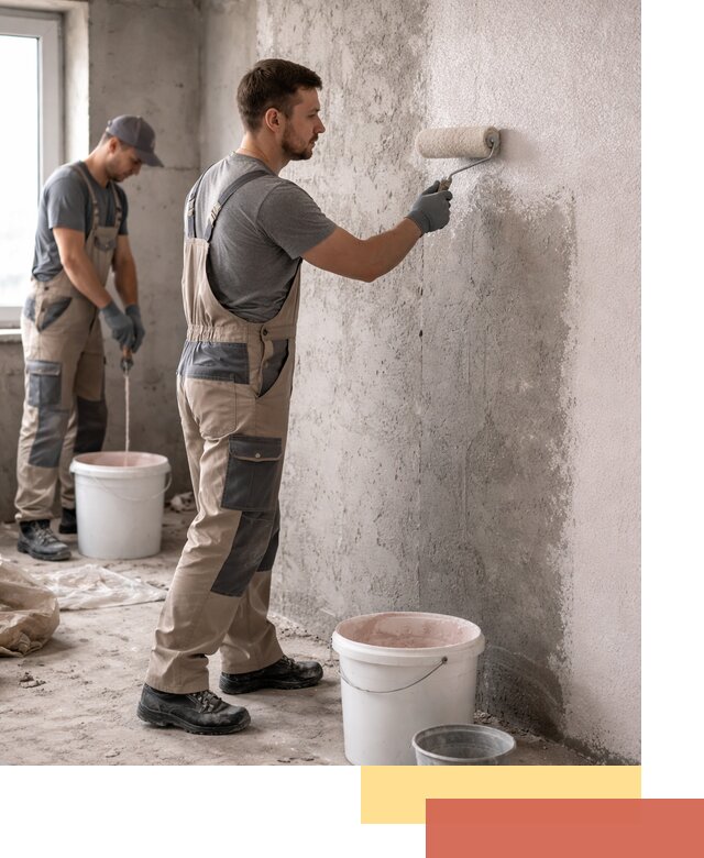 Нанесение бетоноконтакта на стены в Новоуральске для последующей отделки