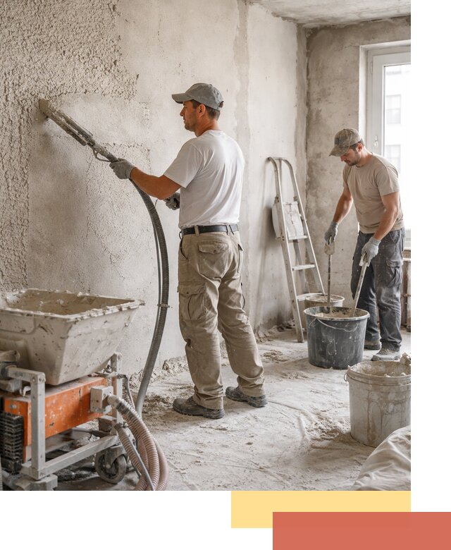 Машинная штукатурка стен в Новоуральске — быстро и качественно