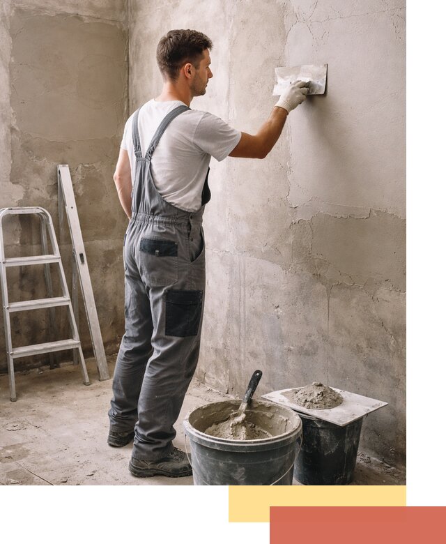 Штукатурка стен в ванной под ключ в Новоуральске