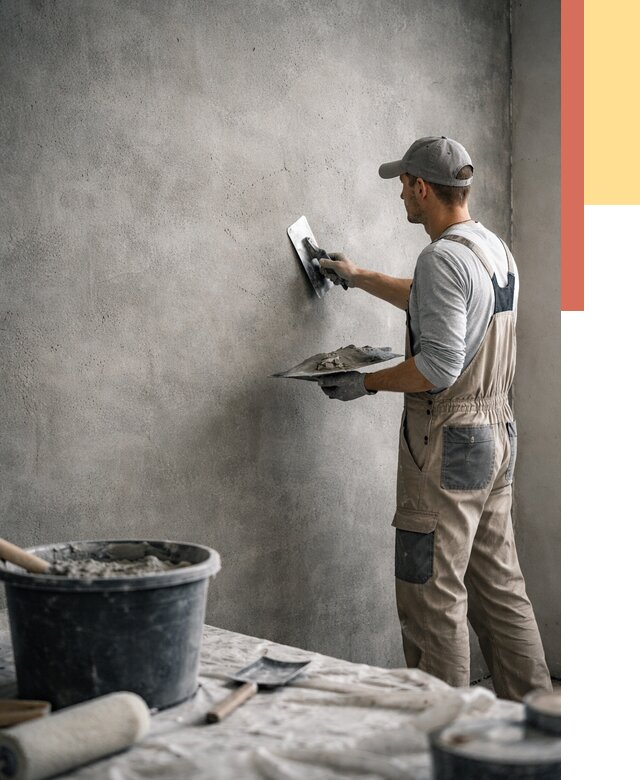 Декоративная штукатурка под бетон в Новоуральске от 2552 руб./м² — нанесение под ключ | ОТДЕЛОЧНИК-Нву