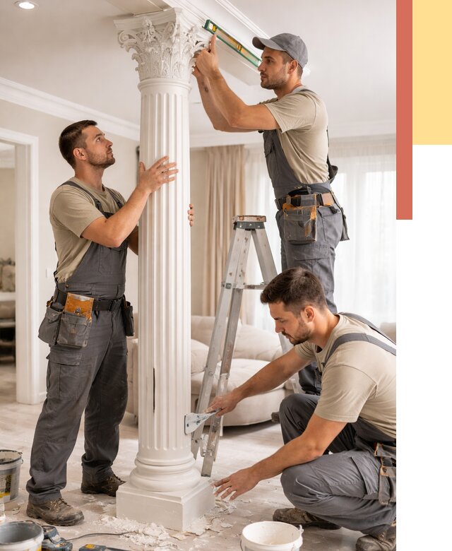 Установка декоративных колонн в Новоуральске от 12250 руб. под ключ | ОТДЕЛОЧНИК-Нву