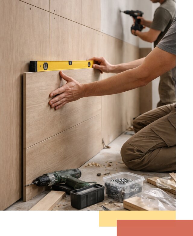 Профессиональный монтаж МДФ панелей на стены в Новоуральске