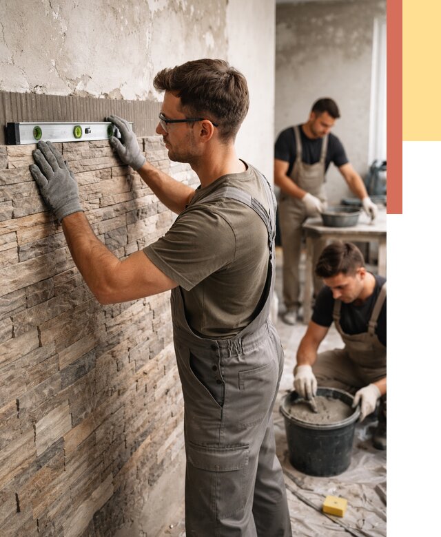 Монтаж искусственного камня в Новоуральске от 4594 руб. под ключ | ОТДЕЛОЧНИК-Нву