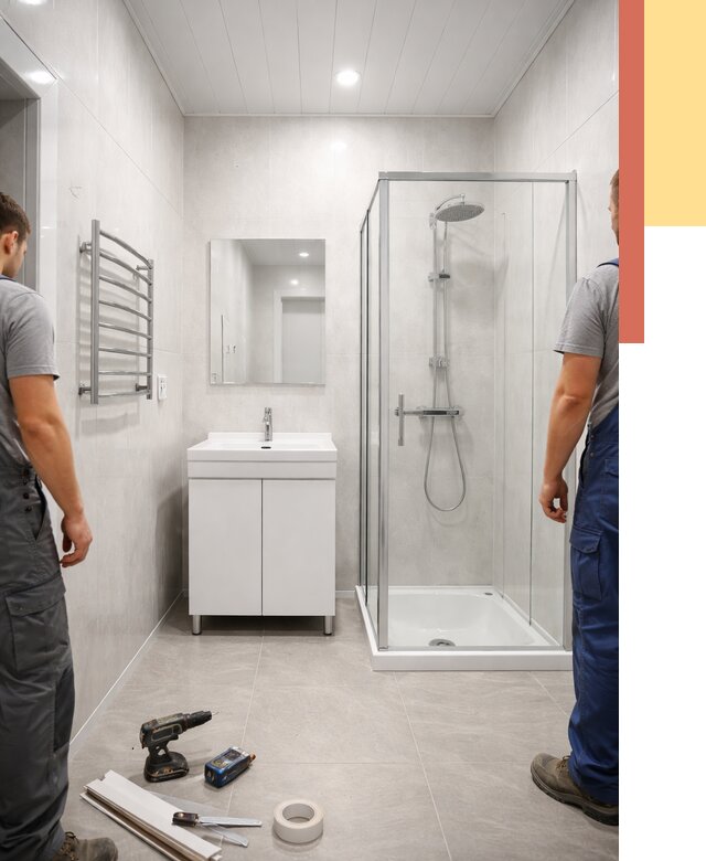 Отделка ванной комнаты панелями ПВХ в Новоуральске от 4594 руб. за м2 | ОТДЕЛОЧНИК-Нву