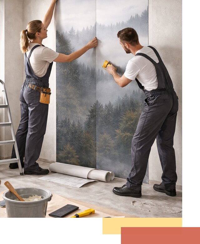 Поклейка фотообоев профессионально в Новоуральске под ключ