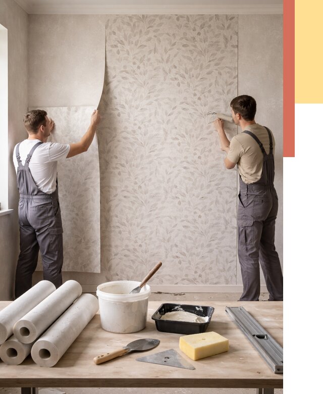 Поклейка обоев с подбором рисунка в Новоуральске от 3573 руб. | ОТДЕЛОЧНИК-Нву - быстро и недорого