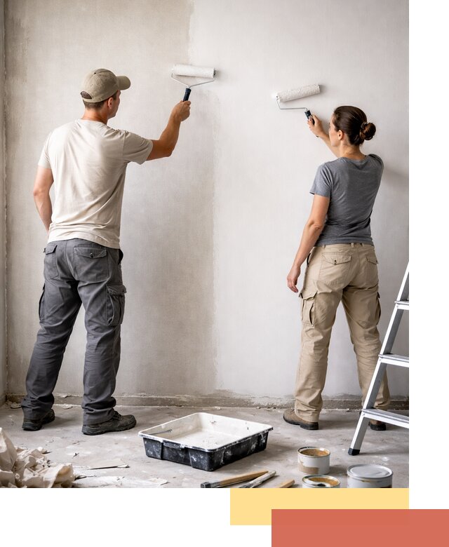 Окраска стен по стеклохолсту в Новоуральске качественно и долговечно