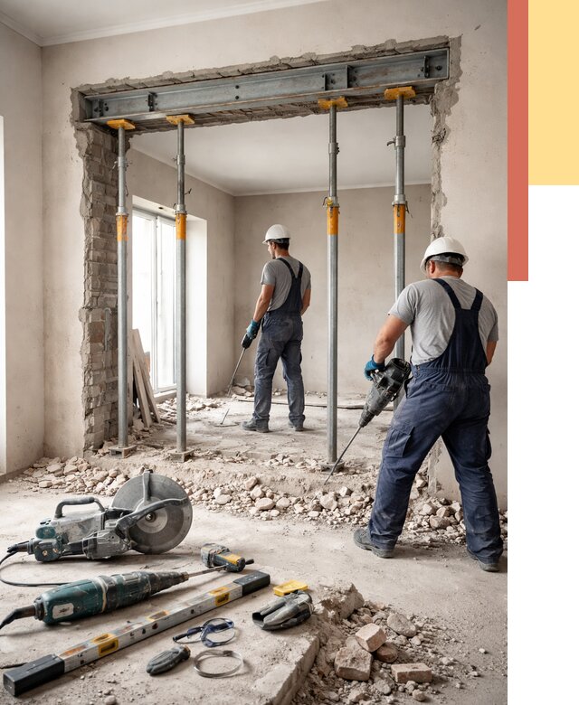 Прорезка проема в стене в Новоуральске от 4594 руб. — быстро и недорого | ОТДЕЛОЧНИК-Нву