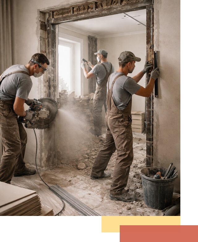 Расширение дверного проема под установку новой двери в Новоуральске