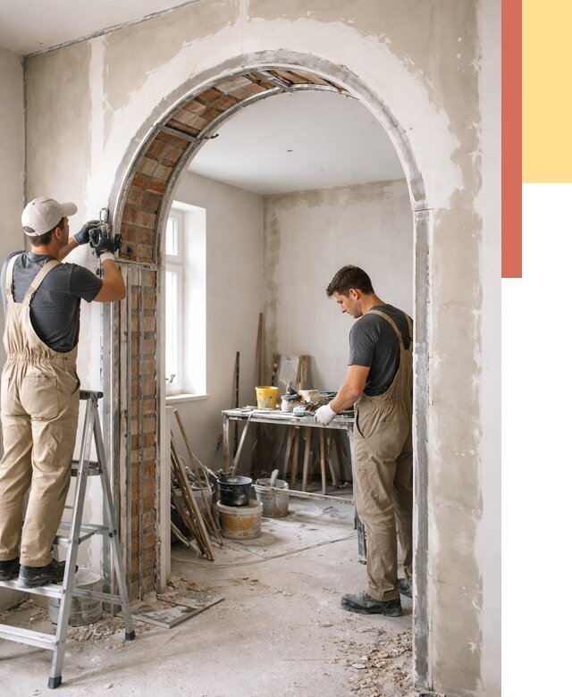 Устройство арочного проема в Новоуральске от 9698 руб. под ключ — быстро и недорого | ОТДЕЛОЧНИК-Нву