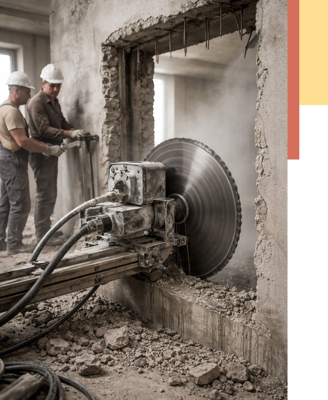 Алмазная резка проемов в Новоуральске от 4594 руб. быстро и недорого | ОТДЕЛОЧНИК-Нву