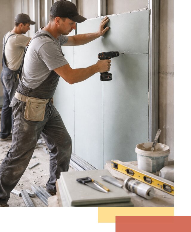 Кладка влагостойких перегородок ПГП в Новоуральске