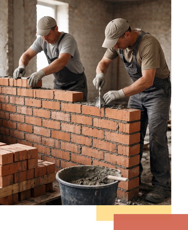 Кладка кирпичных перегородок под ключ в Новоуральске