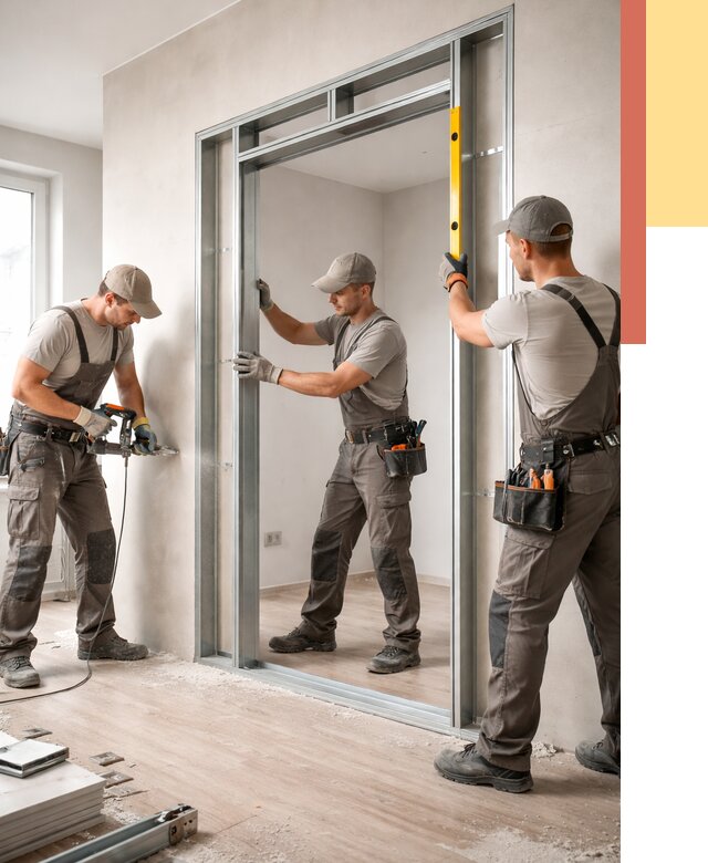 Устройство дверного проема в перегородке в Новоуральске от 4594 руб. под ключ | ОТДЕЛОЧНИК-Нву