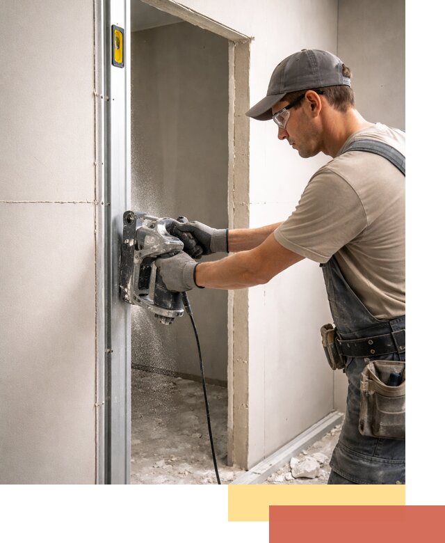 Устройство дверного проема в перегородке в Новоуральске