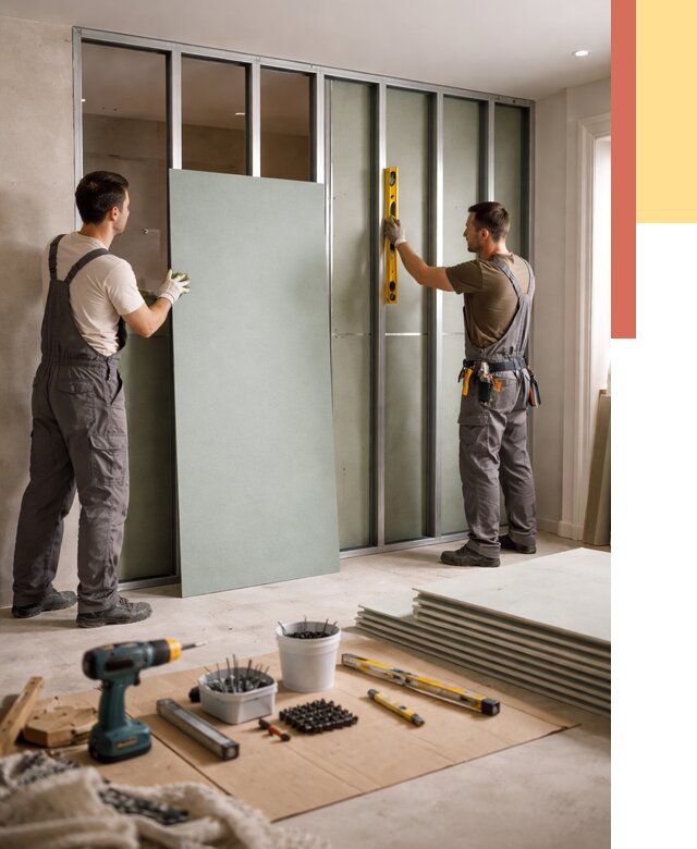 Перегородка из влагостойкого гипсокартона в Новоуральске от 4900 руб. — монтаж под ключ | ОТДЕЛОЧНИК-Нву