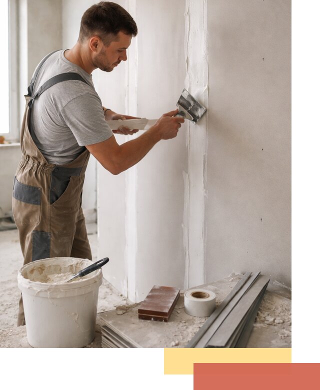 Шпаклевка перегородок из гипсокартона в Новоуральске качественно и быстро