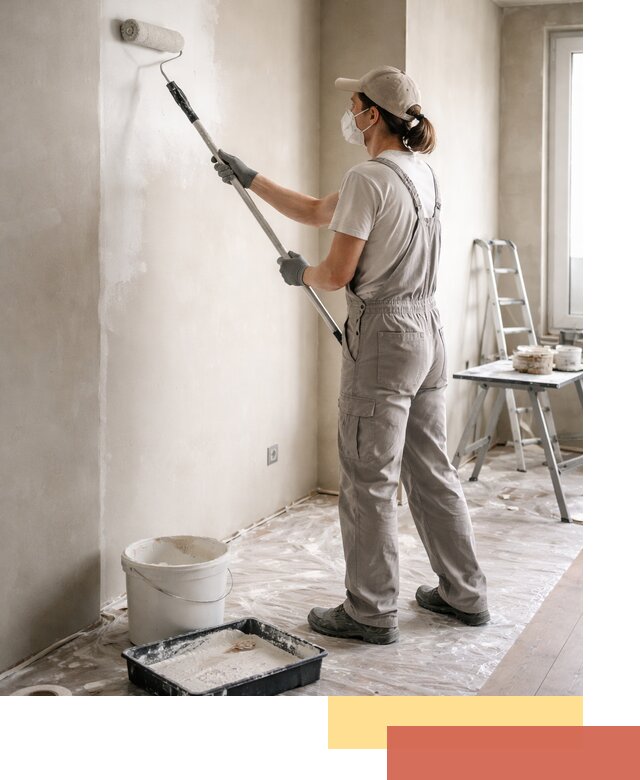 Покраска перегородок из гипсокартона в Новоуральске качественно и недорого