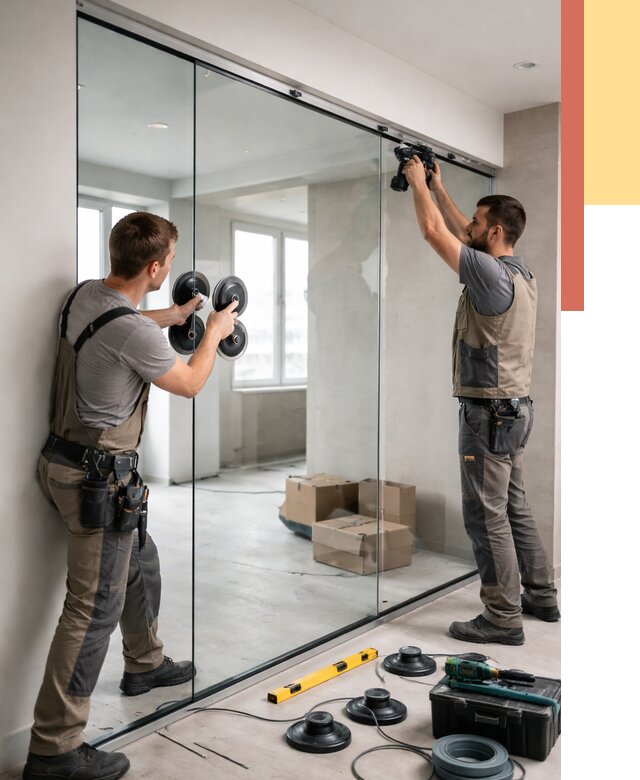 Монтаж стеклянных перегородок в Новоуральске от 6635 руб. | ОТДЕЛОЧНИК-Нву