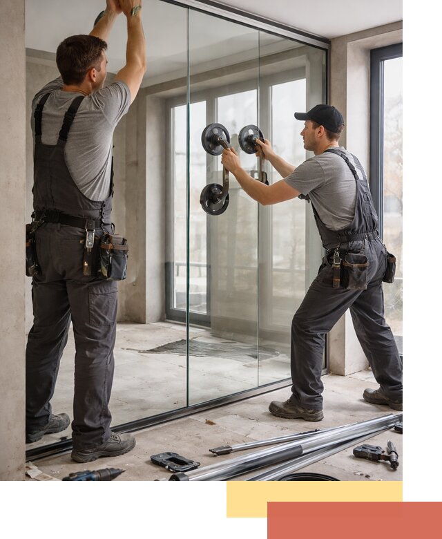 Цельностеклянные перегородки под ключ в Новоуральске