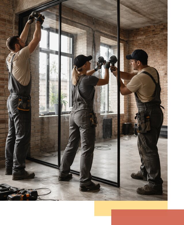 Стеклянные перегородки лофт — изготовление и монтаж в Новоуральске