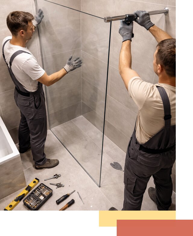 Стеклянные перегородки для душа в Новоуральске — изготовление и монтаж