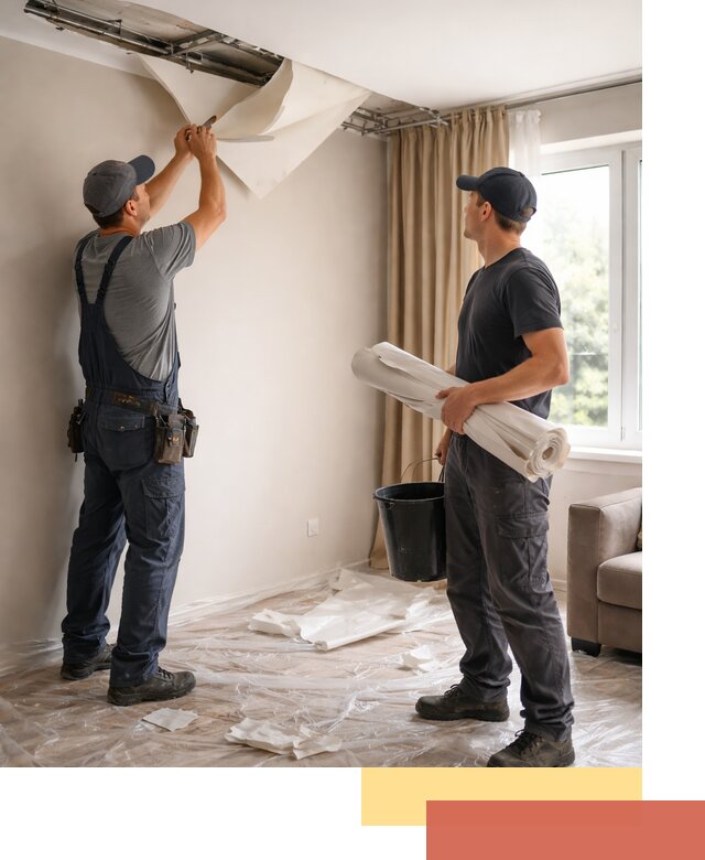 Демонтаж натяжного потолка в Новоуральске быстро и аккуратно