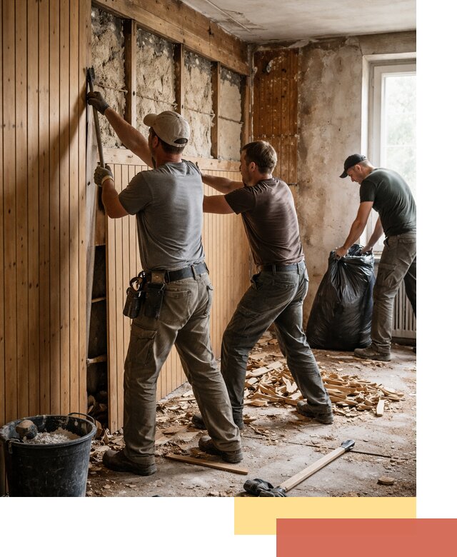 Демонтаж вагонки и вывоз материалов в Новоуральске