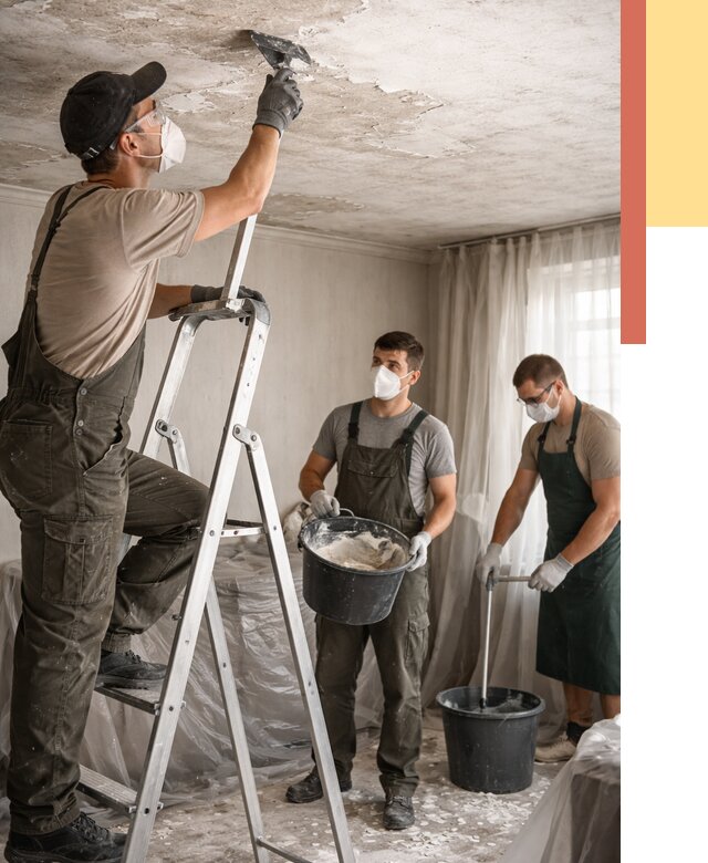 Удаление побелки с потолка в Новоуральске от 2552 руб. быстро и недорого | ОТДЕЛОЧНИК-Нву