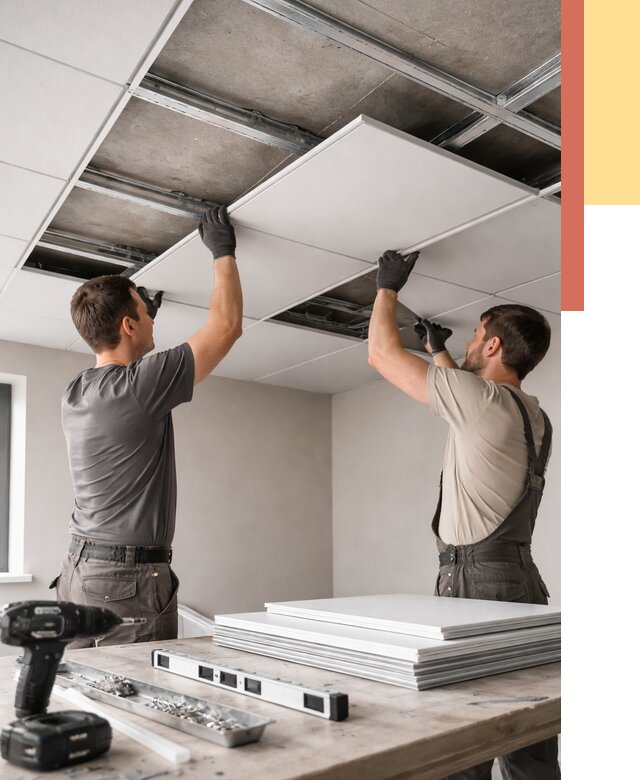 Монтаж кассетного потолка в Новоуральске от 4594 руб/м2 — установка и сборка | ОТДЕЛОЧНИК-Нву