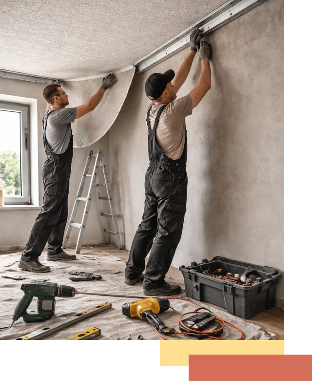 Монтаж фактурного натяжного потолка в Новоуральске качественно и быстро