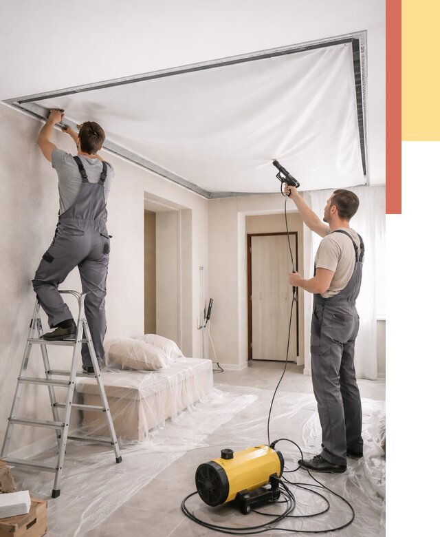 Монтаж натяжного потолка в прихожей в Новоуральске от 2705 руб. под ключ | ОТДЕЛОЧНИК-Нву