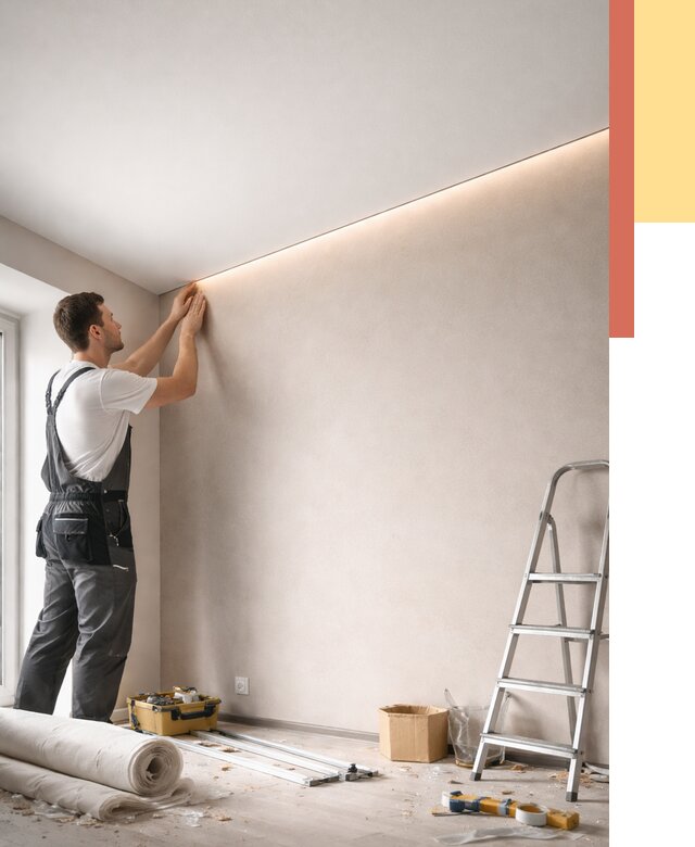 Теневые натяжные потолки в Новоуральске от 8371 руб. под ключ | ОТДЕЛОЧНИК-Нву