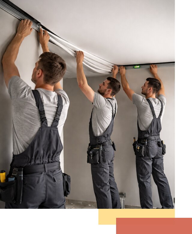 Теневые натяжные потолки в Новоуральске: монтаж и отделка быстро и качественно