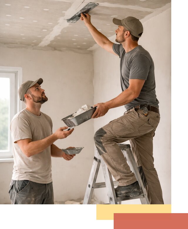 Шпаклевка потолка из гипсокартона в Новоуральске качественно и быстро