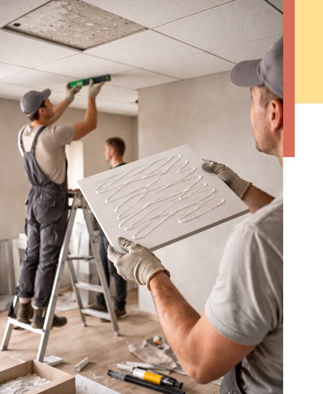 Монтаж потолочной плитки в Новоуральске от 4594 руб. — быстро и недорого | ОТДЕЛОЧНИК-Нву