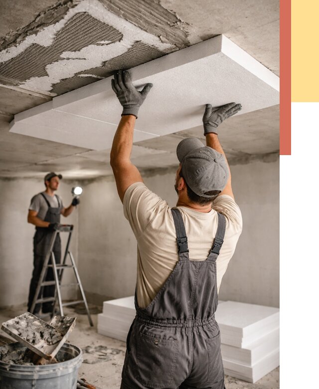 Утепление потолка пенопластом в Новоуральске от 4594 руб/м2 — недорого и быстро | ОТДЕЛОЧНИК-Нву